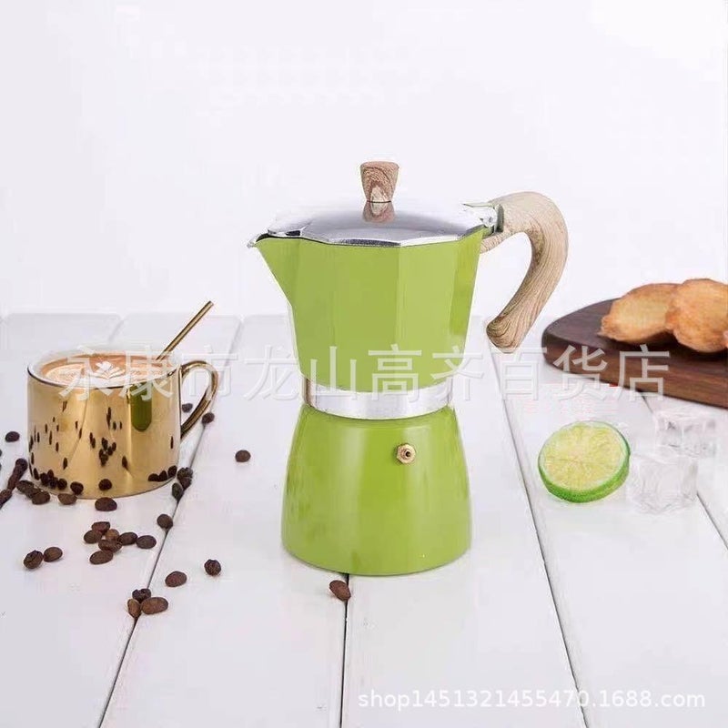 Manufacturer Supply And Marketing Aluminum Mocha Pot Color Coffee Pot Mocha Coffee Pot Can Add Logo - Image 1