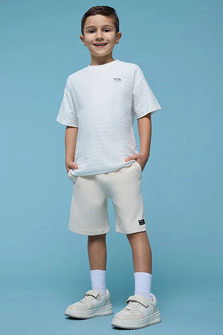 R&B Solid Shorts with Drawstring Waist