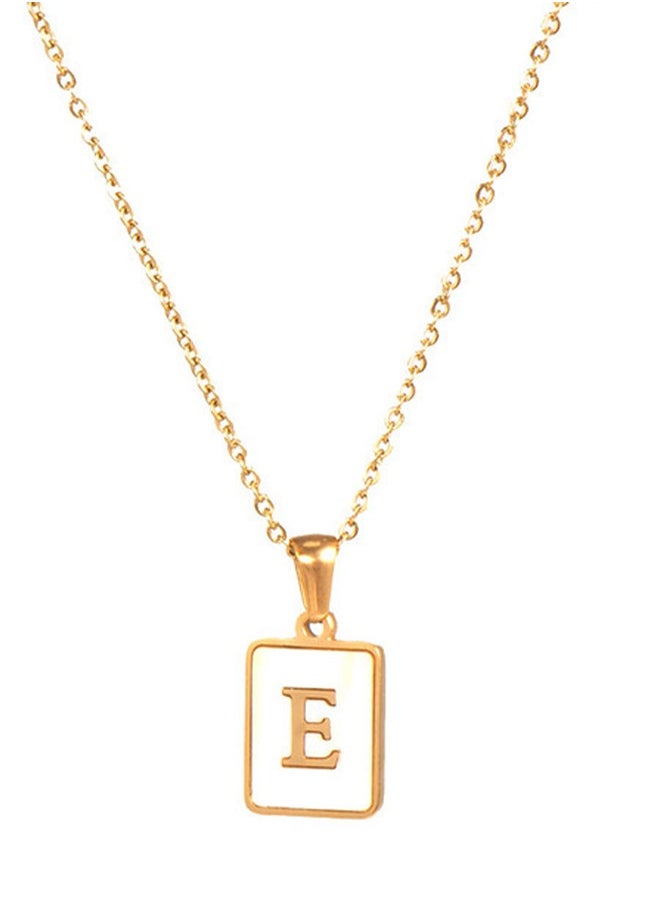 Generic - 18K gold stainless steel letters A-G necklace jewelry white shell letter pendant necklace - Image 1