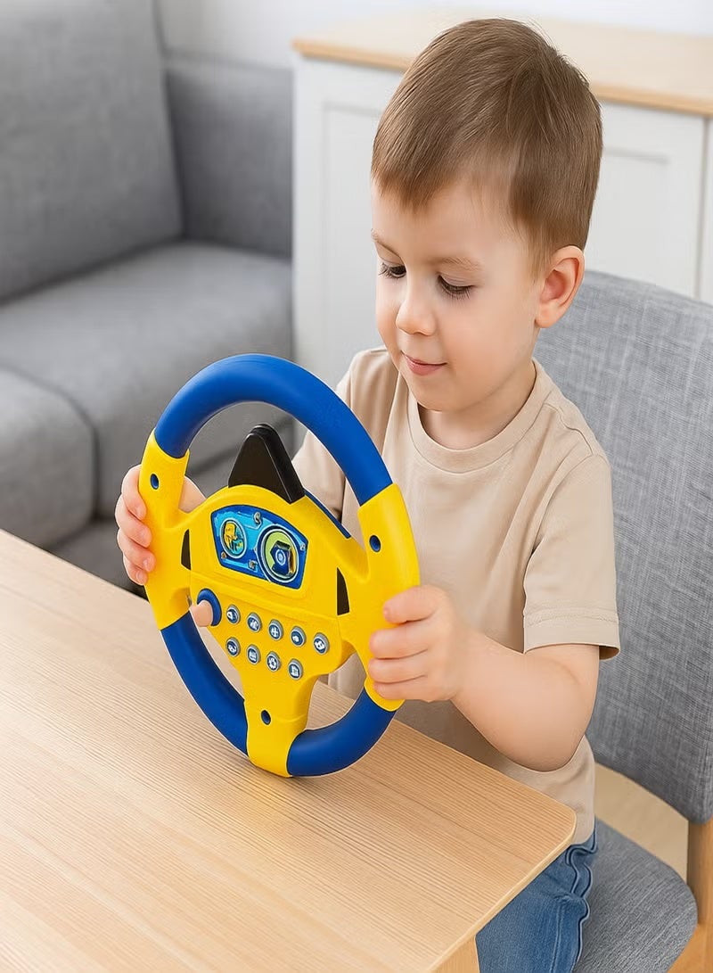 Kids’ Electronic Steering Wheel Toy – Interactive Rotating Driving Wheel with Sound and Light Effects, 20 cm Size - Image 3