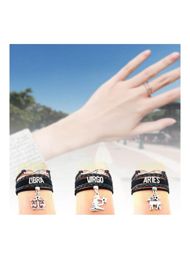 12 Constellation Zodiac PU Leather Bracelets - Image 2