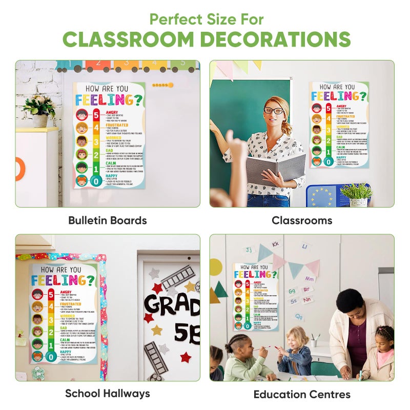 FaCraft Feelings Chart Poster for Kids Toddlers - Emotions Chart Learning Educational Posters for Preschool Kindergarten Elementary Classroom Bulletin Board Decorations Back to School Teacher Supplies - Image 5