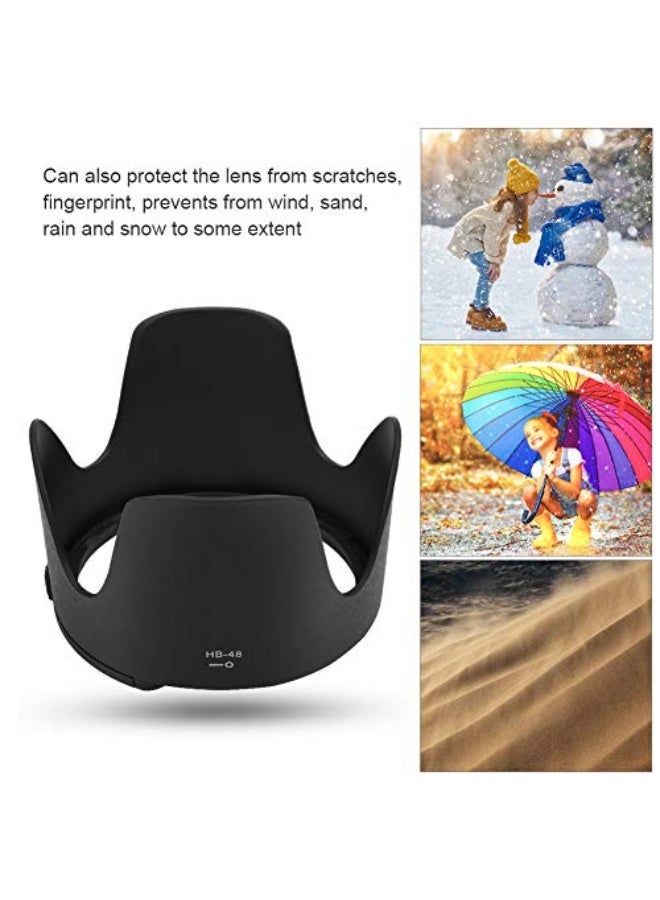 01 Camera Mount Lens Hood, HB-48 Lens Hood avoid ambient interference light entering the lens, Reduces Lens Flare and Glare Camera Lens Hood, for Nikon AF-S 70-200mm f2.8 GVR II lens  - Image 3