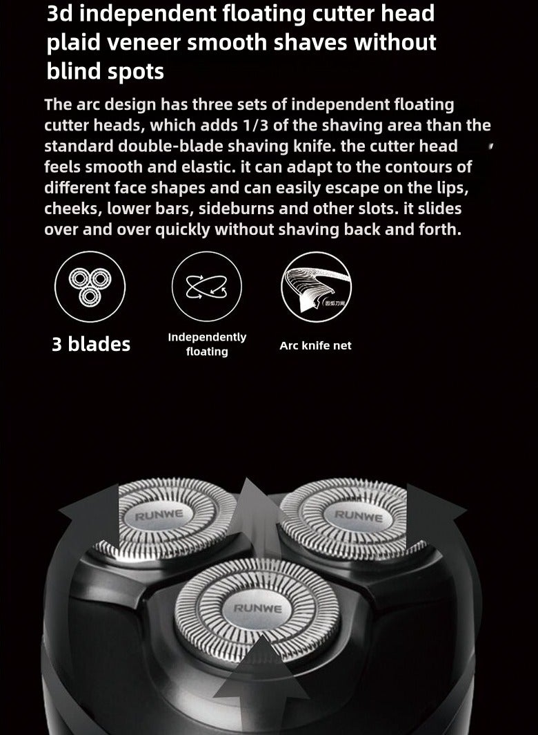 ماكينة حلاقة موبايل ماكينة حلاقة لاسلكية أسود - Image 4