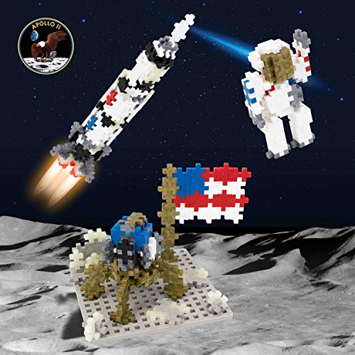 Plus-Plus Plus Plus Apollo 11 Space Playset Bundle Space Mini Maker Tubes and Baseplate Builder Construction Building STEM STEAM Toy Interlocking Mini Puzzle Blocks for Kids - Image 5