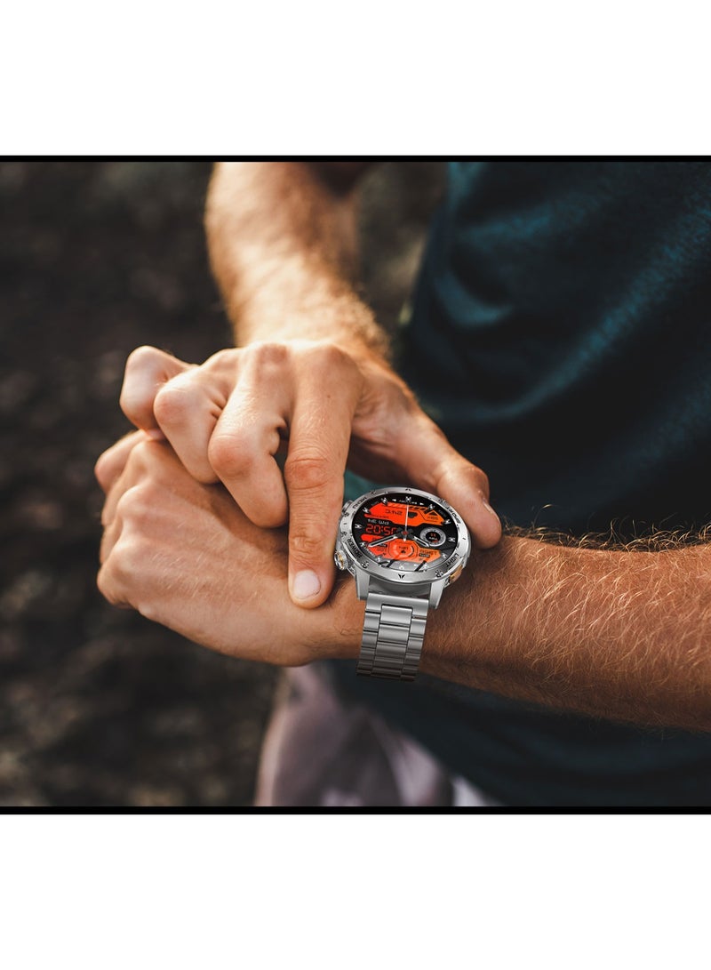 رولستيمي ساعة رياضية ذكية متعددة الوظائف تعمل بالبلوتوث للرجال ، أوضاع رياضية متعددة متوفرة ، شاشة لمس كاملة عالية الوضوح مقاس 1.7 بوصة ، تنشيط حركة المعصم ليد ، مزودة ببطارية ذات سعة كبيرة 1000 مللي أمبير في الساعة ، رفع المعصم لإيقاظ الشاشة ، الرد على مكالمة بلوتوث / صنع ، متوافق مع كل من أنظمة أندرويد و يوس-آر تي أك 87 - Image 2