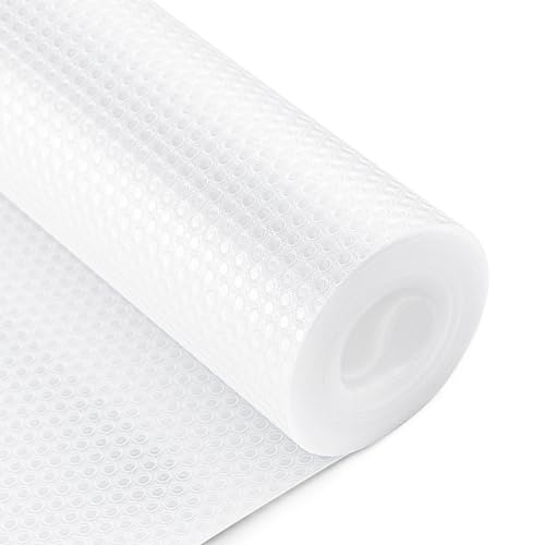 Bloss Shelf Liners, Non Adhesive EVA Drawer Mat Liners Roll for Bathroom, Kitchen, Desks, Deco Shelves 12×59 inch-Clear - Image 1