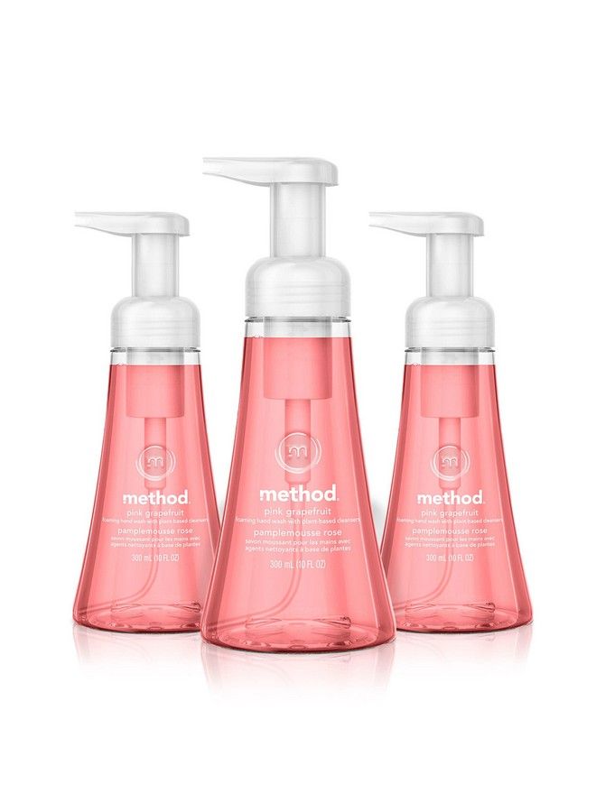 Method Foaming Hand Soap Pink Grapefruit 10 Oz 3 Pack Packaging May Vary - Image 2