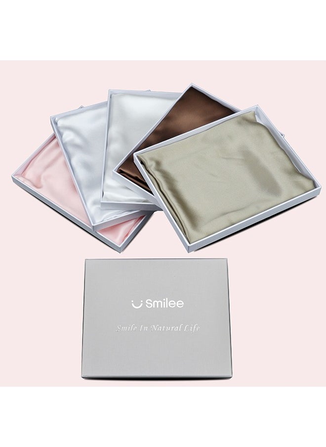 SMILEE Ice Silk Pillowcase for Hair and Skin Standard Size Pillow Case Breathable Smooth Cooling Pillow Covers with Envelope Closure for Sleeping Pink 76x51cm  - Image 5