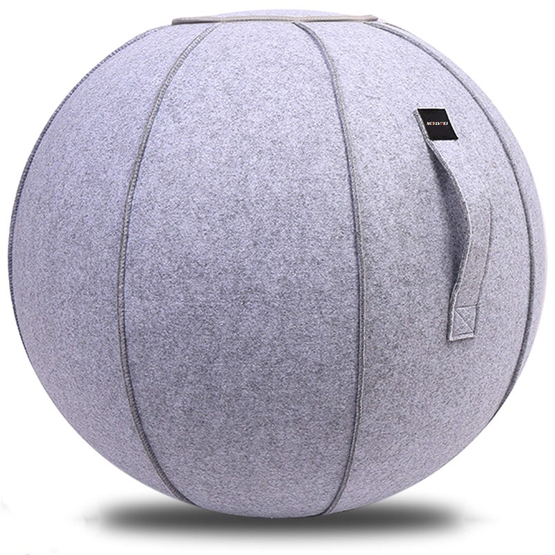 XGYLVFEI XGYLVFEI 65 cm Sitting Ball Chair for Office Dormitory and Home Pilates Exercise Yoga Ball with Cover Lightweight SelfStanding Ergonomic Posture Activated Exercise Ball with Handle