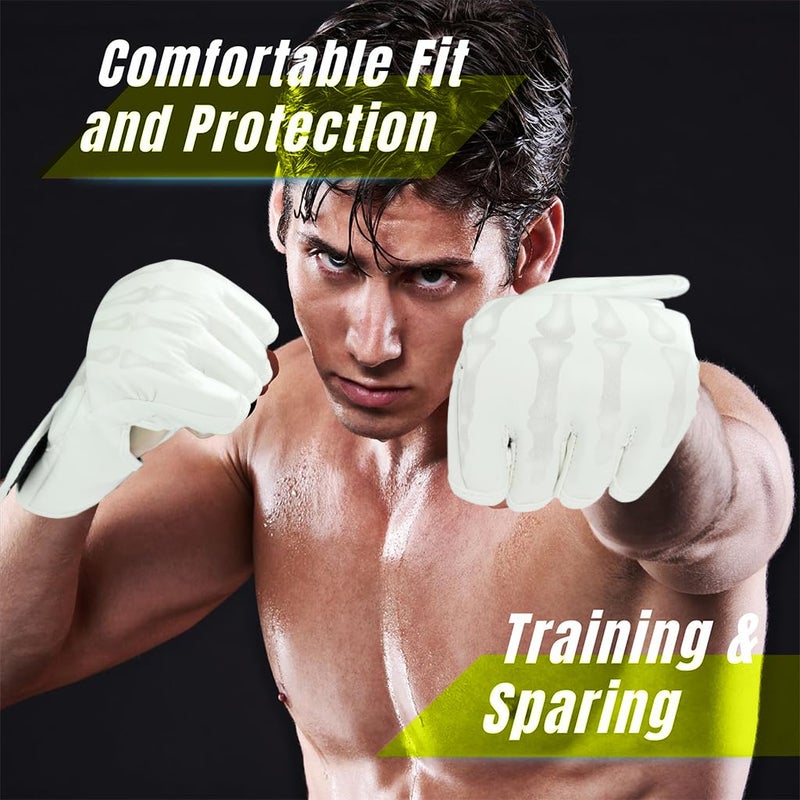 Optifit قفازات الملاكمة للبالغين PU قفازات MMA مع لف المعصم قفازات ملاكمة بدون أصابع إدراج رغوة EVA قفازات رياضية للملاكمة، موياي تاي وجلسات التدريب - Image 5