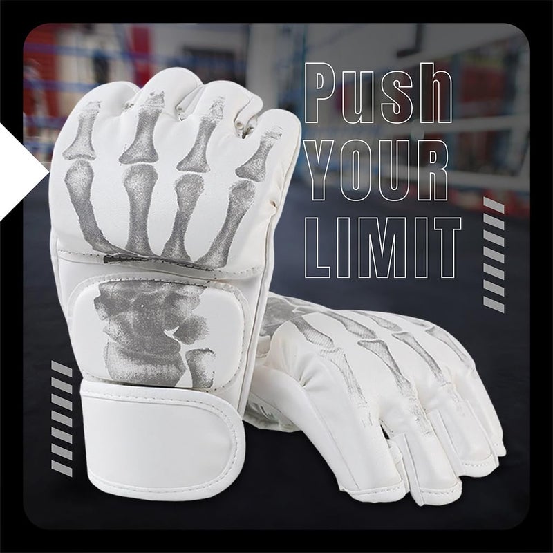 Optifit قفازات الملاكمة للبالغين PU قفازات MMA مع لف المعصم قفازات ملاكمة بدون أصابع إدراج رغوة EVA قفازات رياضية للملاكمة، موياي تاي وجلسات التدريب - Image 2