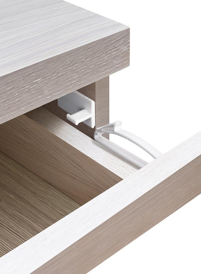 Coolrunner Child Safety Drawer Locks, 8 Pack Safety Invisible Drawer Latches with Strong Adhesive for Baby Care,Only fit for Some Drawer, Please See Below Before Buying - Image 1