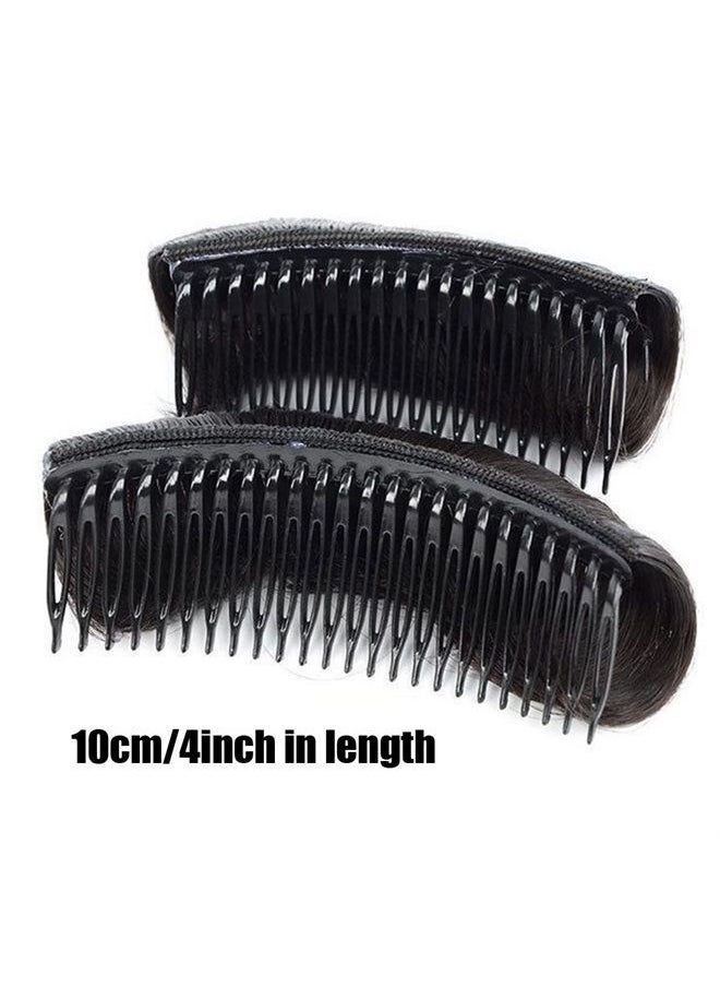 ericotry - 3Pcs Bump It Up Volume Hair Base Women Volume Bump Inserts Hair Bun Invisible False Hair Clip Hair Bump Up Combs Clips Bump Fluffy Hair Pad Styling Insert Tool for DIY Hairstyles-Light Brown - Image 1