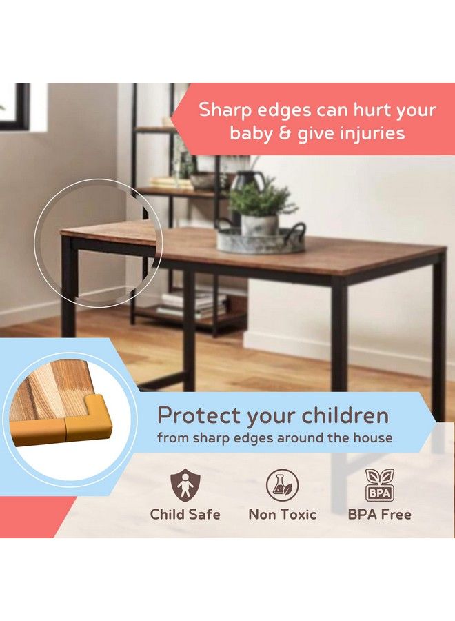 BABYSAFEHOUSE Child Proofing Pretaped Edge Guard Strip (26Ft Pack Of 4) For Sharp Edges Of Furniture & Corners (Light Brown Color) - Image 4