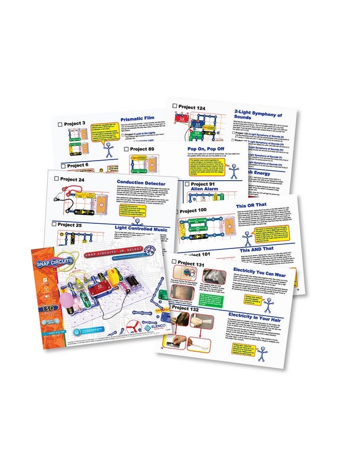 Snap Circuits Snap Circuits Jr. Select SC-130 Electronics Exploration Kit | Over 130 Projects | Full Color Project Manual | 30+ Parts | STEM Educational Toys for Kids 8+  - Image 5