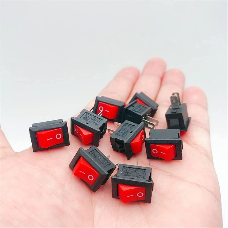 KCD1 Mini Rocker Switch 10pcs Black 2 Pin On Off 250VAC 3A For Boat Car Dashboard - Image 2