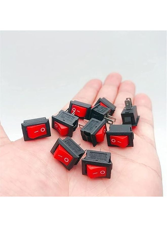 KCD1 Mini Rocker Switch 10pcs Black 2 Pin On Off 250VAC 3A For Boat Car Dashboard - Image 1