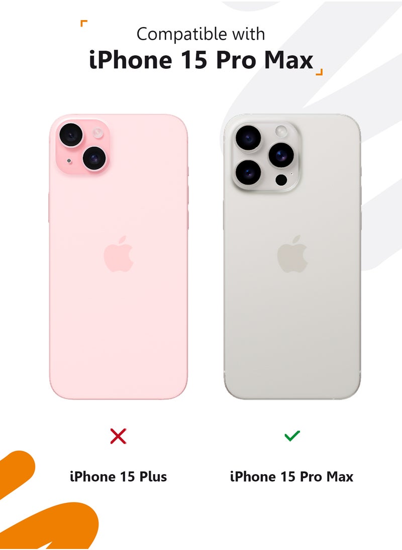 MOBILIUS - for iPhone 15 Pro Max Case, Shockproof Phone Case Cover for iPhone 15 Pro Max, with Fazza F3 Pattern - Image 1