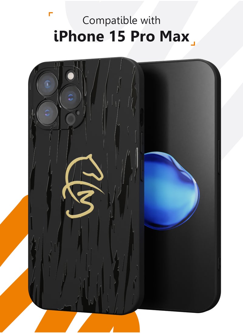 MOBILIUS - for iPhone 15 Pro Max Case, Shockproof Phone Case Cover for iPhone 15 Pro Max, with Fazza F3 Pattern - Image 1