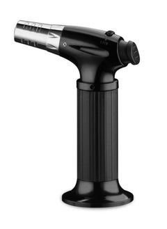 JiFENG Butane Torch Lighter Kitchen Straight Torch Lighters Windproof with Safety Lock, Adjustable Flame Refillable Lighter for Kitchen Outdoor Use(Butane Gas not Included 