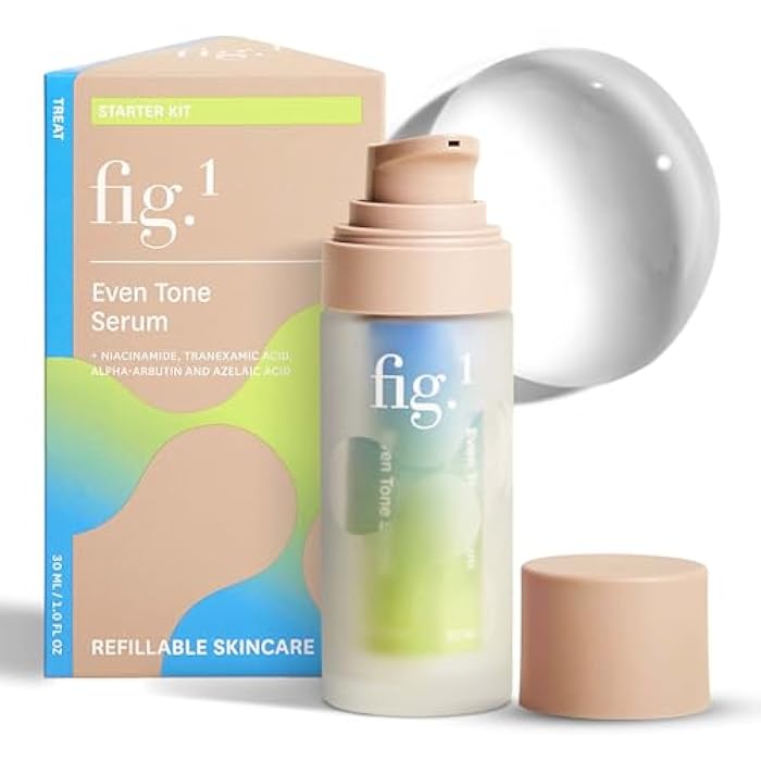 Fig.1 Even Tone Serum for Dark Spots & Uneven Skin Tone, Glowing Skin Face Serum with Niacinamide, Azelaic Acid, Tranexamic Acid & Alpha-Arbutin, Fragrance-Free, Safe for Sensitive Skin, 30ml - Image 1