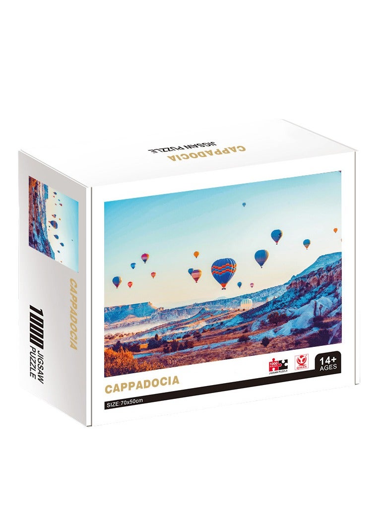 1000 colorful hot air balloon landscape puzzles, suitable for both adults and children - Image 1