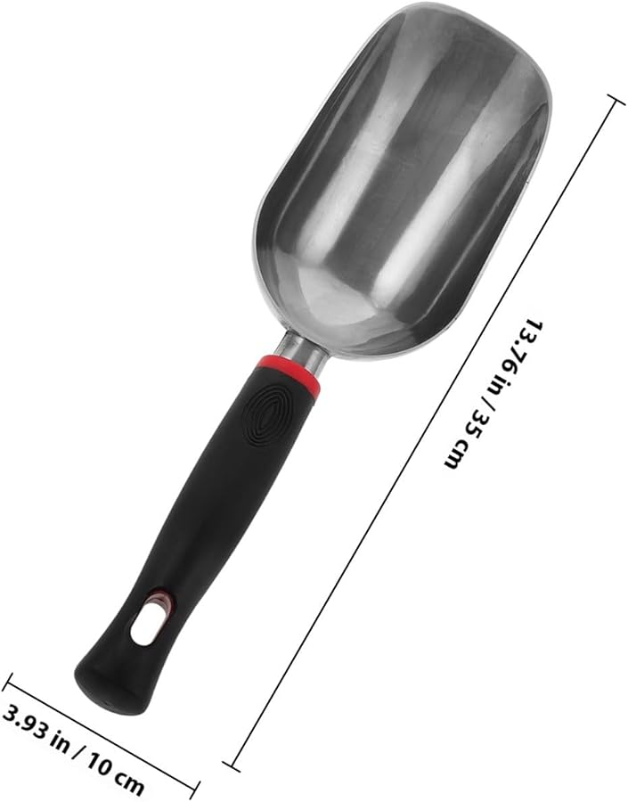 Aluminum Alloy Garden Soil Scoop with Ergonomic Handle for Gardening Ice and Food Lightweight Orange - Image 3