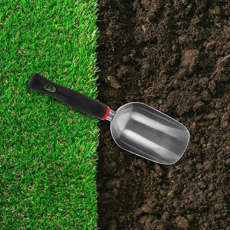 Aluminum Alloy Garden Soil Scoop with Ergonomic Handle for Gardening Ice and Food Lightweight Orange - Image 5