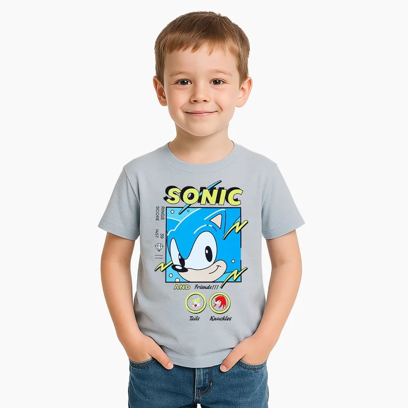Trucare Sonic And Friends Kids Boy's Short Sleeve T-Shirt