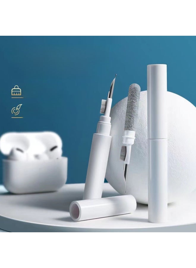 Bluetooth Headset Cleaning Pen Multi-functional Computer Mobile Phone Cleaning Brush Portable Three-in-one Cleaning Brush Set Brush-Color:White Pearlescent Bag  - Image 5
