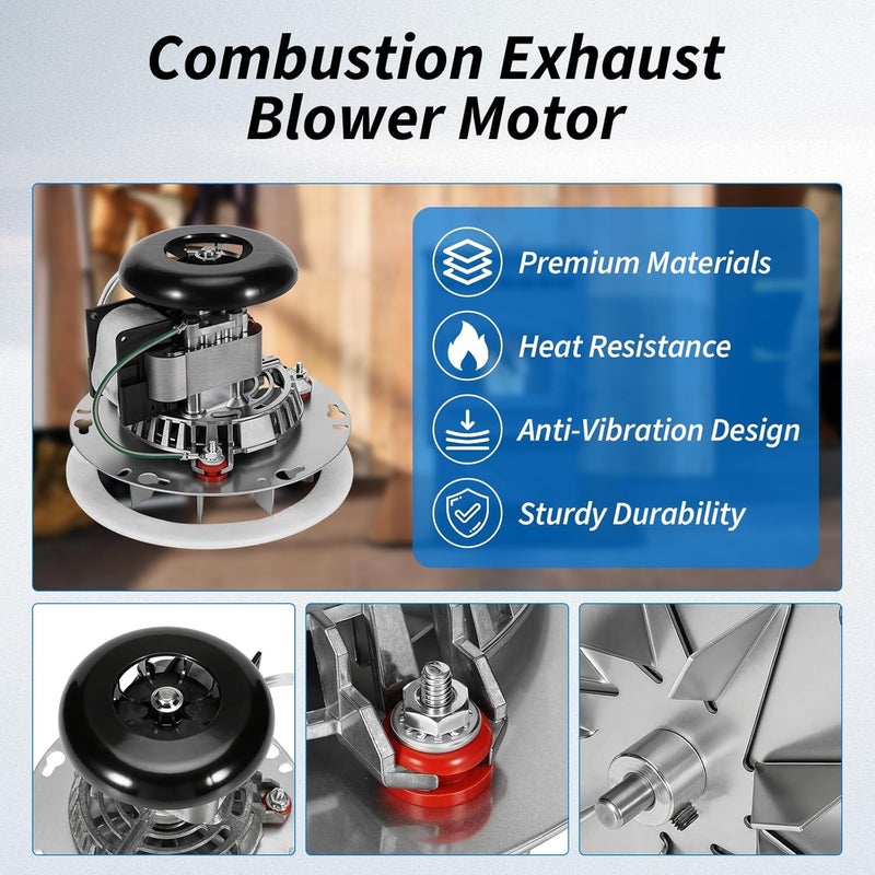 Lazenta 812-4400 Combustion Exhaust Blower Motor Compatible with PelPro PP130 PP60 PP70 PPC90 TSC90,Quadra-Fire Castile Santa Fe,Pleasant Hearth PH35PS,Heatilator EcoChoice PS35 Pellet Stoves - Image 4