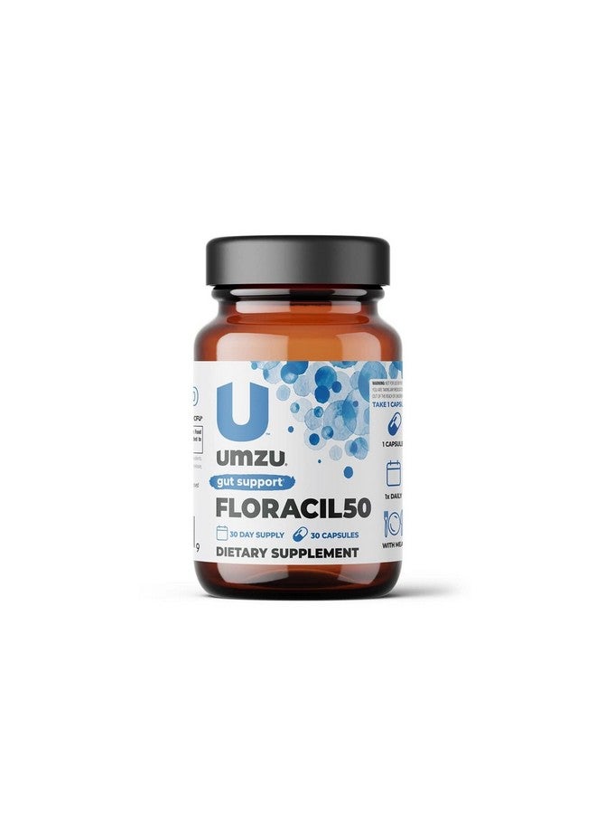 UMZU مكمل بروبيوتيك يومي Floracil50 لدعم صحة الأمعاء 8 سلالات من البكتيريا المفيدة للأمعاء بروبيوتيك مع Lactobacillus Rhamnosus وReuteri (إمدادات لمدة 30 يومًا 30 كبسولة) - Image 2