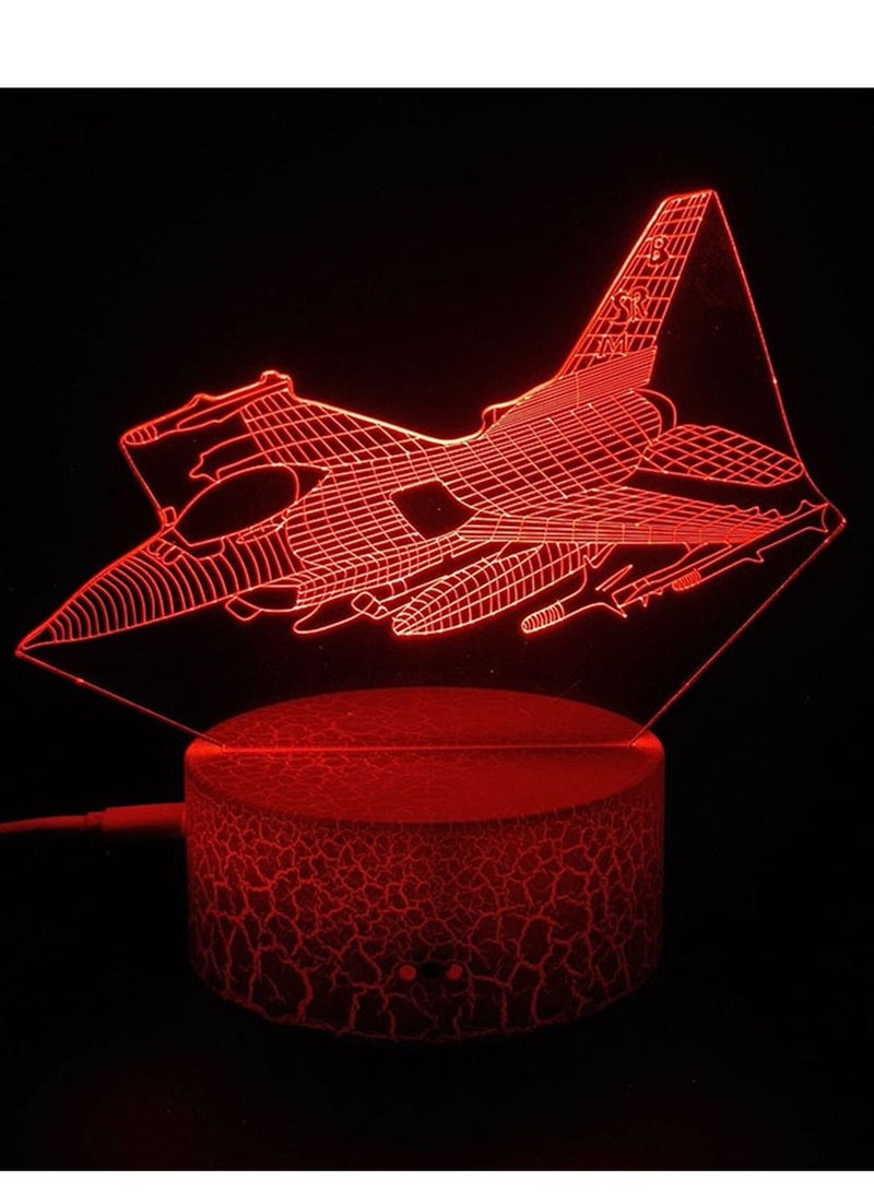 Creative 3D Nightlight Various Holiday Gifts USB Acrylic LED Ambience Sleeping Bedside Lamp 16 Kinds Of Color Touch Keys