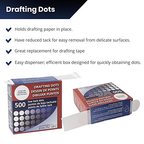 Pacific Arc Professional Blank Drafting Dots 7/8", Roll of 500 Dots per Box - Image 5