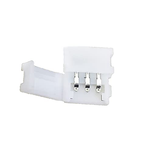 Vrabocry 10 Pcs 3-Pin RGB LED Light Strip Connectors 10mm Wide Gapless LED Tape Light Clips Solderless Adapter Connectors for SMD 5050 Multicolor WS2811 WS2812B SK6812 LED Strips - Image 3