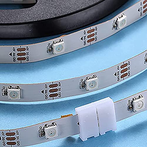 Vrabocry 10 Pcs 3-Pin RGB LED Light Strip Connectors 10mm Wide Gapless LED Tape Light Clips Solderless Adapter Connectors for SMD 5050 Multicolor WS2811 WS2812B SK6812 LED Strips - Image 5