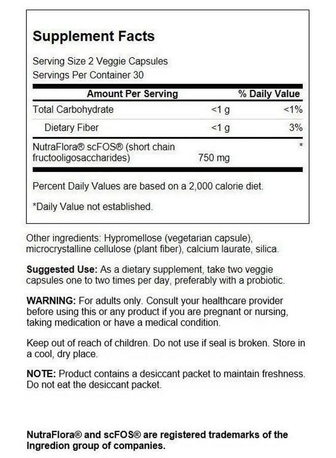 Swanson Nutraflora 375 Milligrams 60 Veg Capsules - Image 2