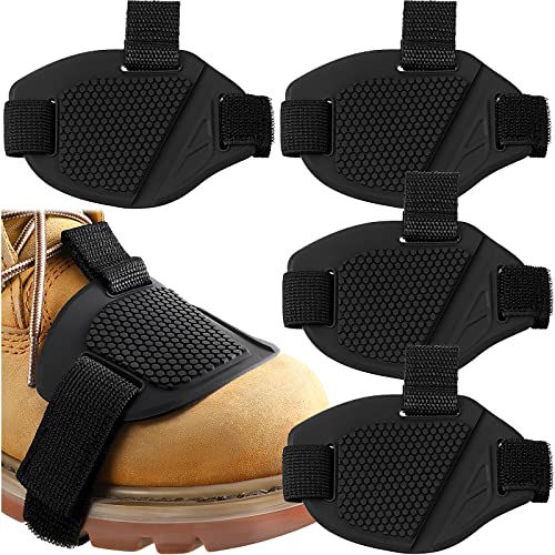 Frienda 4 Pieces Motorcycle Shifter Pad Boot Cover Black Motorcycle Shoe Cover Rubber Shoe Protector Pads for Men Women Gear Accessories - Image 1