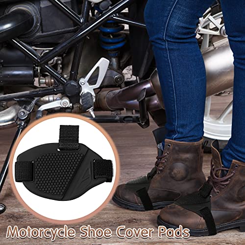 Frienda 4 Pieces Motorcycle Shifter Pad Boot Cover Black Motorcycle Shoe Cover Rubber Shoe Protector Pads for Men Women Gear Accessories - Image 4