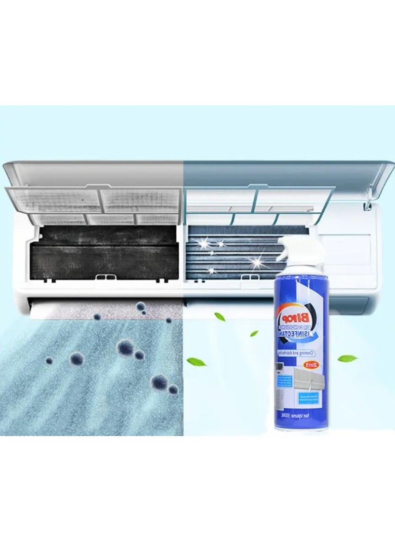 BITOP Pack Of 2 Pcs Air Conditioner Disinfectant Foam Spray 500ML Ac Cleaning Spray  - Image 3