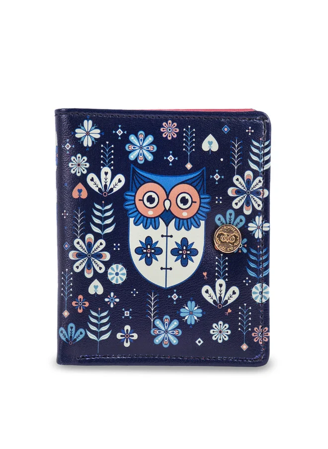 Mini Flower Owl Square Wallet