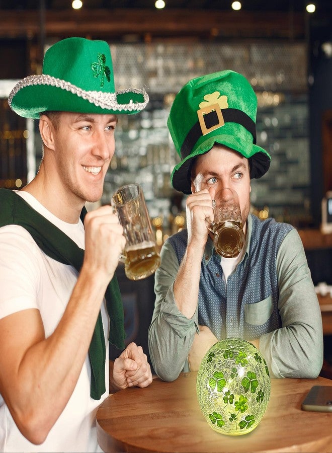 LAIAMER 2 Pcs St Patricks Day Decorations, 3.15'' St Patricks Day Table Decor Clover Decor Saint Patricks Day Decorations Irish Decorations St Patrick's Day Lights Lighted Shamrock for Home Indoor - Image 5