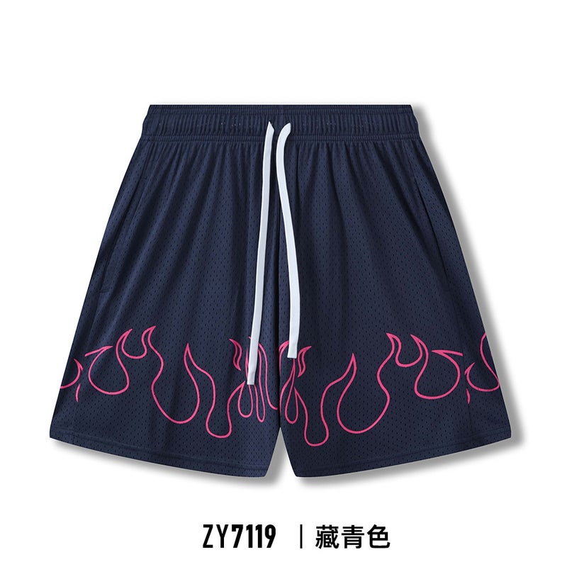 American Basketball Shorts Boys Summer Loose But Knee Sports Quick-Drying Single-Layer Mesh Pants Running Fitness Ball Pants - Image 1