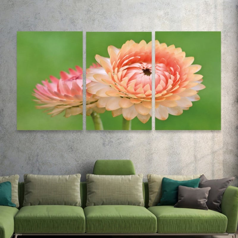 ماركتنا ثلاث لوحات قماشية فخمة بتصميم مودرن مع برواز مجوف مقاس (150×70) ثلاث قطع - Image 1