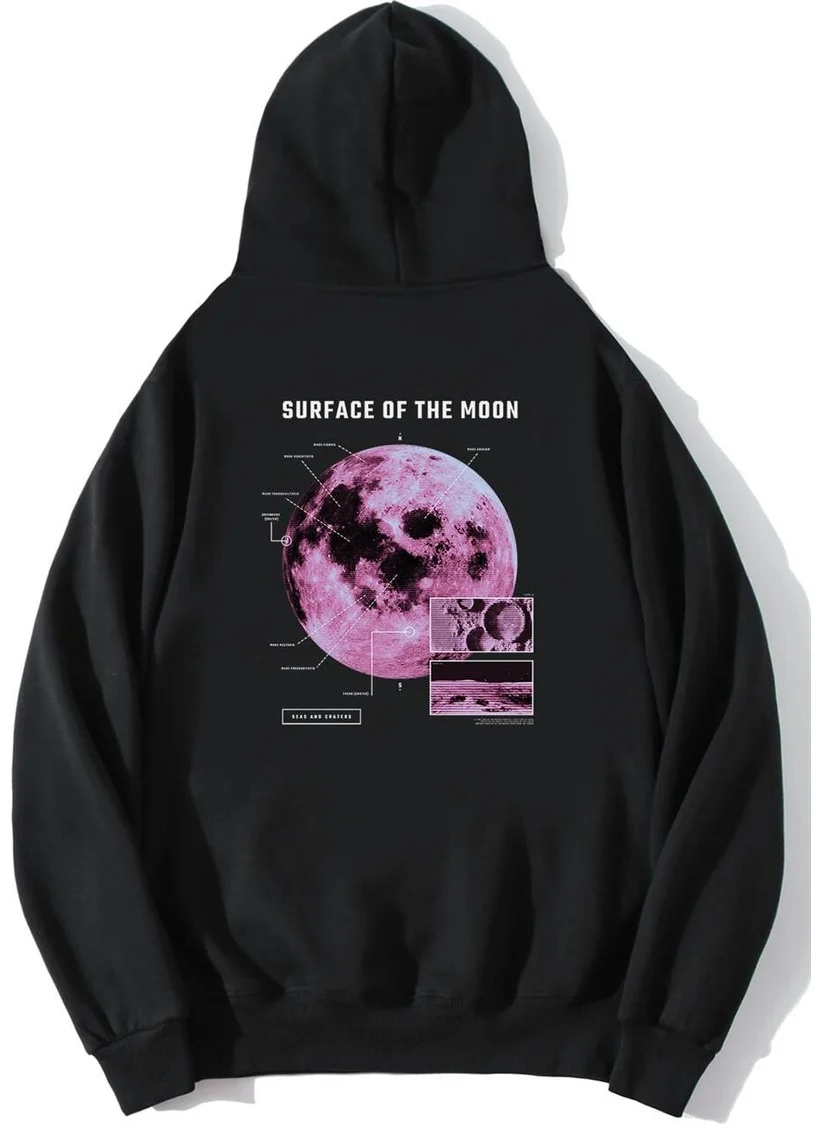 BRZ Collection Unisex Oversize Surface On The Moon Sweatshirt Hoodie