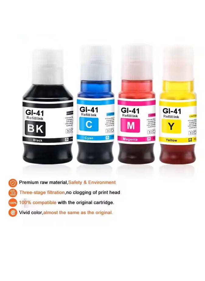 NEXUVA GI41 GI-41 Premium Color Compatible Bulk Bottle Water Based Refill Ink for Canon PIXMA G2460 G3420 G3460 G2420 Printer  - Image 2
