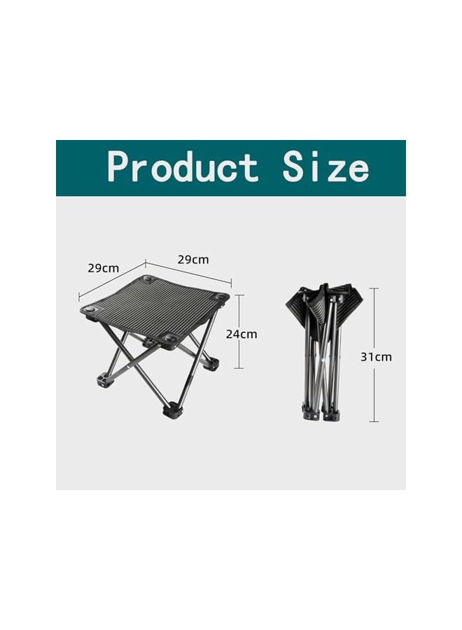 PROMASS 1pcs Camping Stool,Portable Travel Backpacking Stool,Lightweight Folding Chair Portable Camp Stool for Camping Fishing Hiking Gardening and Beach, Camping Chairs with Carry Bag - Image 2