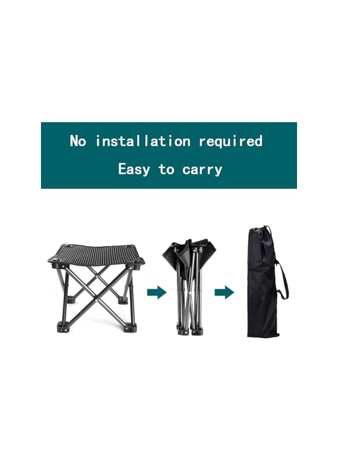 PROMASS 1pcs Camping Stool,Portable Travel Backpacking Stool,Lightweight Folding Chair Portable Camp Stool for Camping Fishing Hiking Gardening and Beach, Camping Chairs with Carry Bag - Image 5