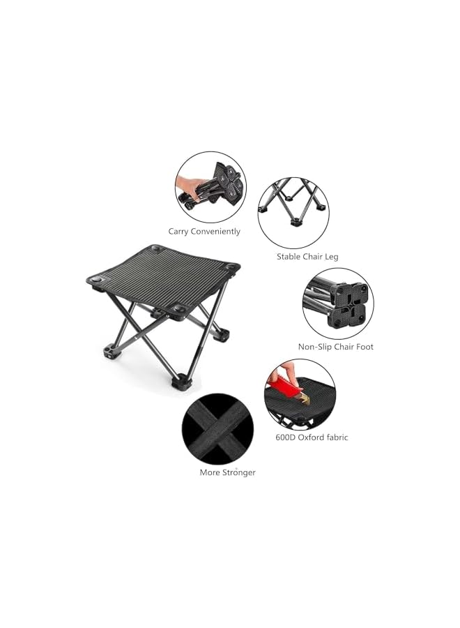 PROMASS 1pcs Camping Stool,Portable Travel Backpacking Stool,Lightweight Folding Chair Portable Camp Stool for Camping Fishing Hiking Gardening and Beach, Camping Chairs with Carry Bag - Image 4